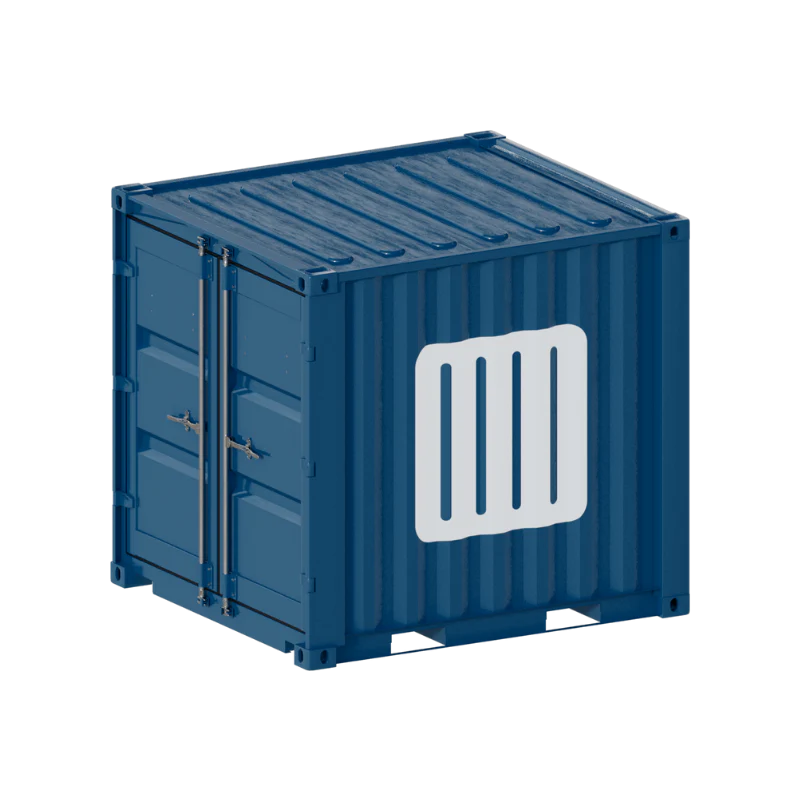 8-Foot Dry Container Rental