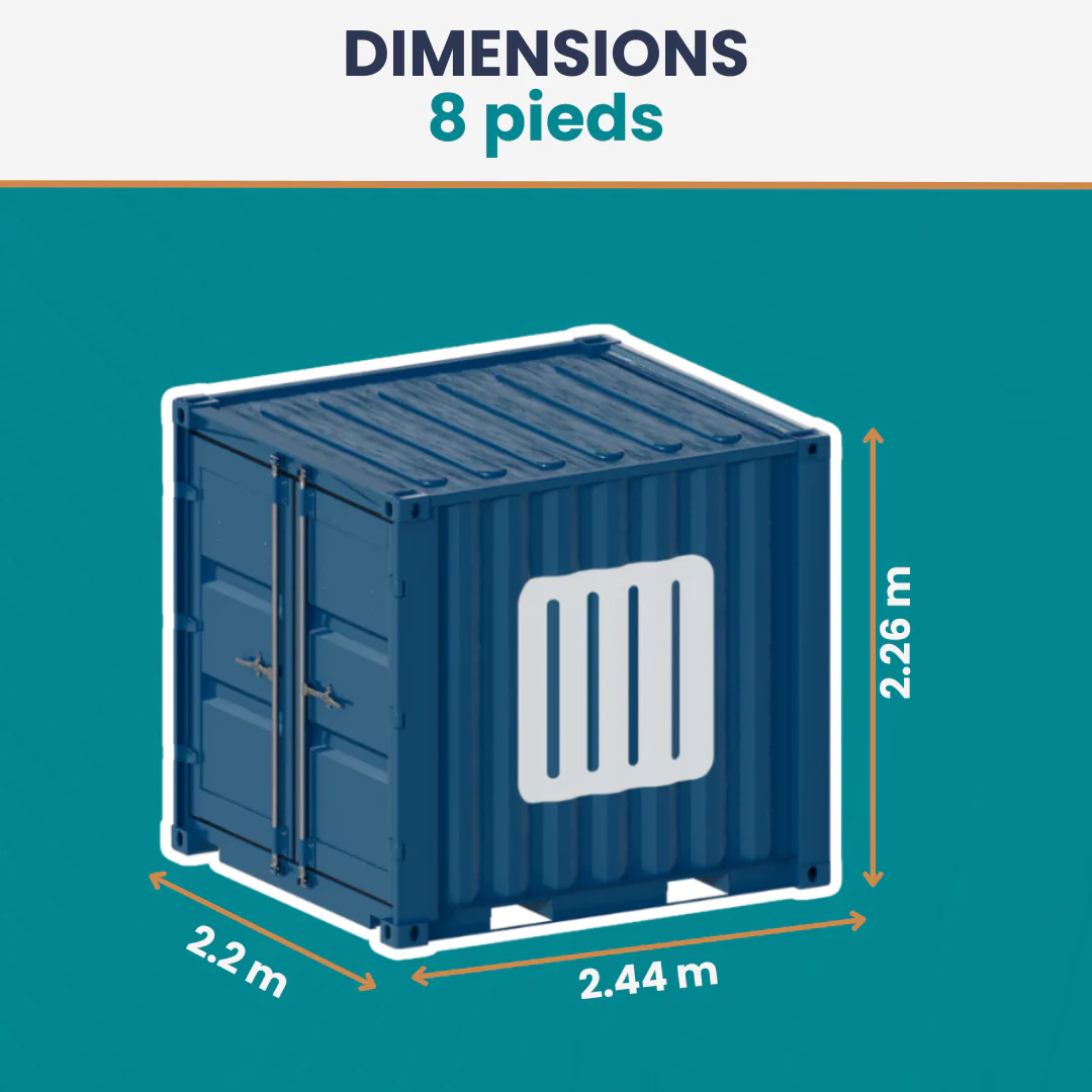 8-Foot Dry Container Rental - Image 2