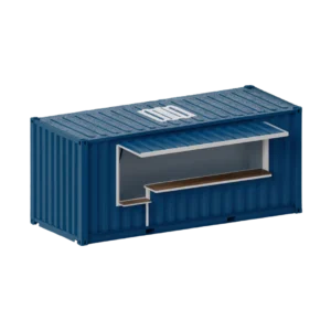 20-Foot Container Rental with Double Snack Bar and Awning