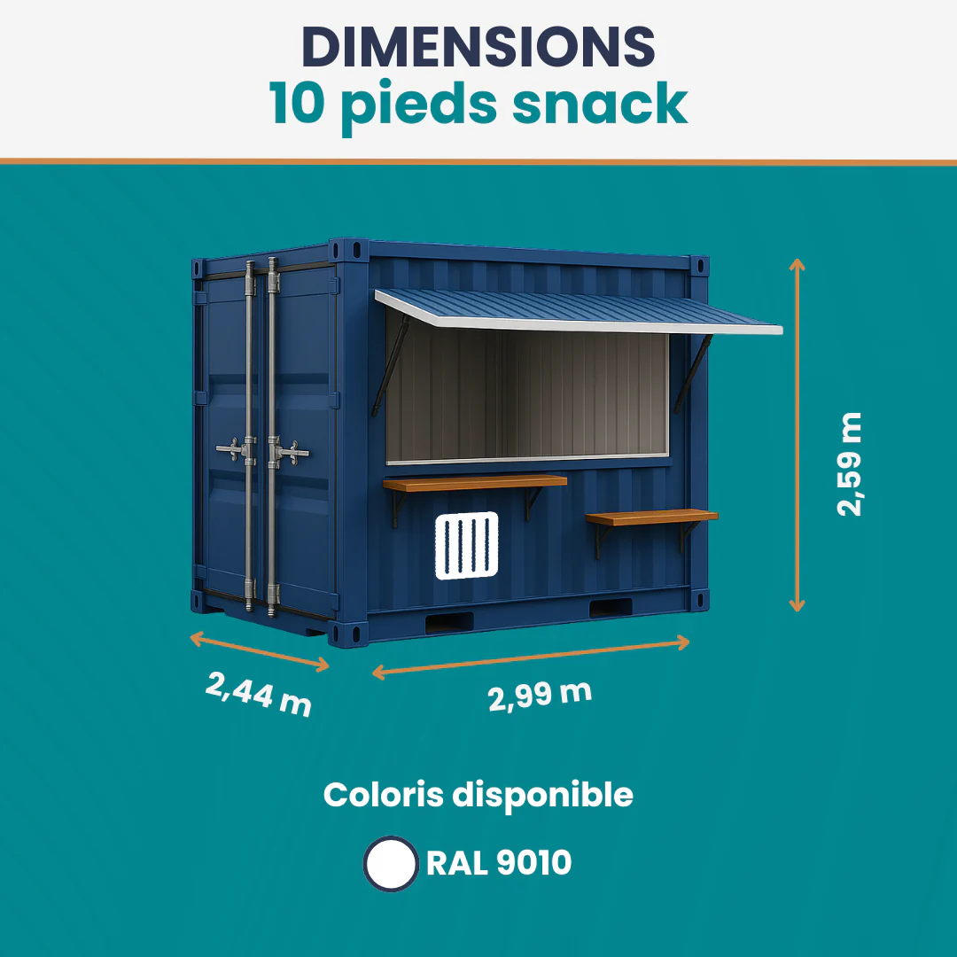 Snack Bar Container Rental - 10ft - Image 3